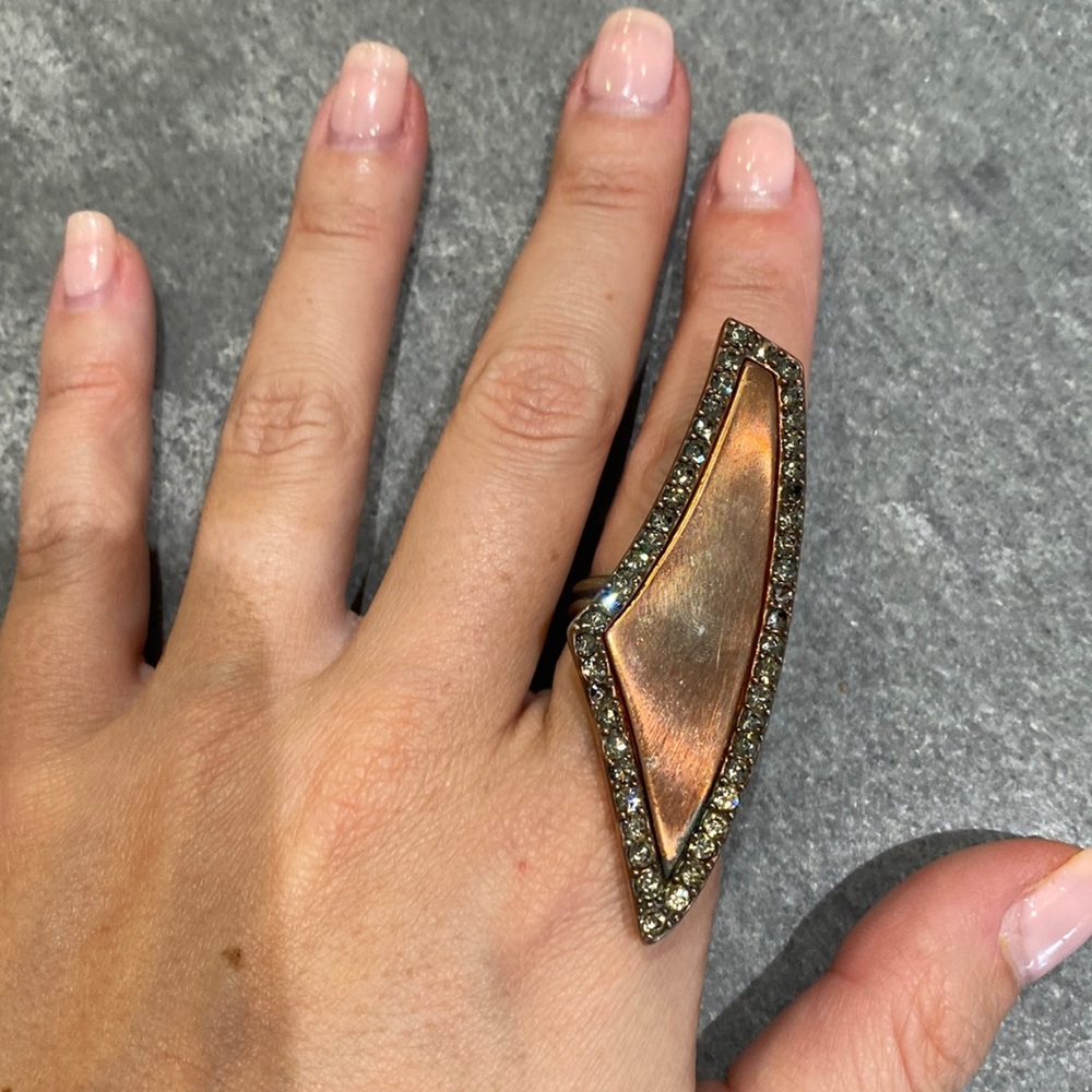 Paige novick distressed copper cz trim ring